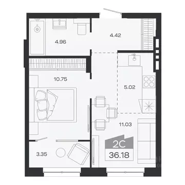2-к кв. Новосибирская область, Новосибирский район, Краснообск рп ...
