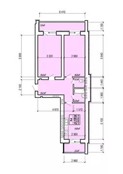 2-к кв. Саратовская область, Энгельс ул. Колотилова, 100 (79.1 м)