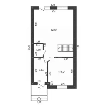 Таунхаус в Башкортостан, Уфимский район, Зубовский сельсовет, с. ...
