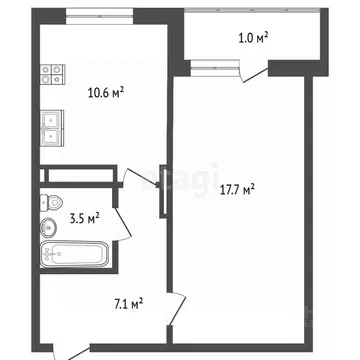 1-к кв. Московская область, Королев Юбилейный мкр, ул. Комитетская, 7 ...