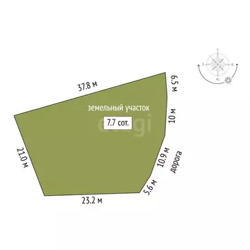 Участок в Плотинное, улица Ленина (7.7 м)