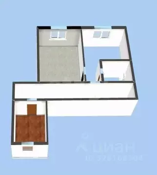 2-к кв. Крым, Симферополь ул. Севастопольская (48.9 м)