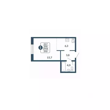 1-к кв. Кировская область, Киров ул. Анжелия Михеева, 5 (29.8 м)