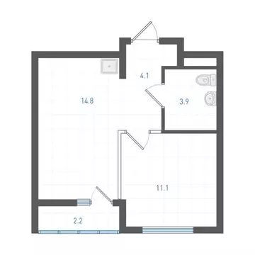 1-комнатная квартира: Екатеринбург, жилой район Пионерский, ЖК ...