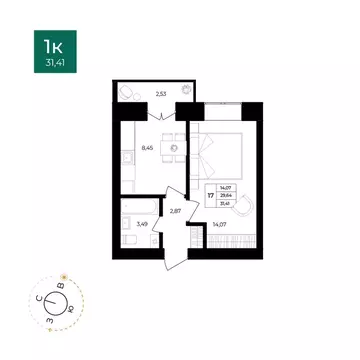 1-к кв. Ярославская область, Ярославль Северный жилрайон, 15-й мкр, ...