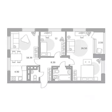 3-к кв. Башкортостан, Уфа Зеленая Роща жилрайон, Лесная Симфония жилой ...