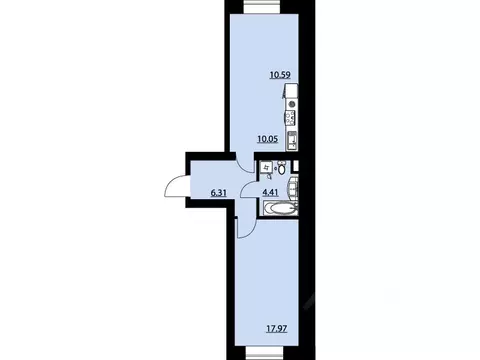 1-к кв. Воронежская область, Рамонский район, Яменское с/пос, пос. ...