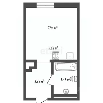 Студия Тюменская область, Тюмень ул. Первооткрывателей, 2 (17.4 м)