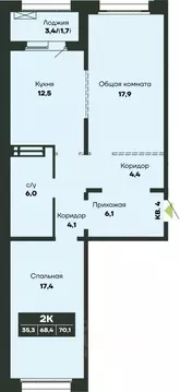 2-к кв. Новосибирская область, Новосибирск Гренландия жилой комплекс ...