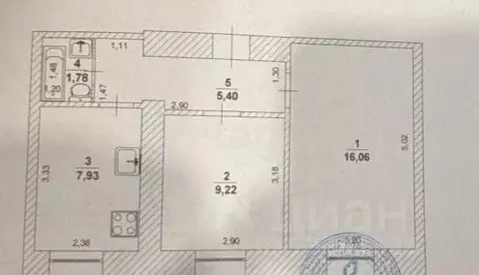 2-к кв. Ульяновская область, Ульяновск Ленинградская ул., 8 (40.4 м)