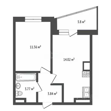 1-к кв. Ярославская область, Ярославский муниципальный округ, пос. ...
