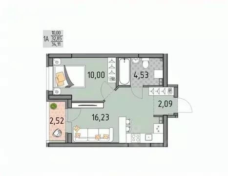 1-к кв. Свердловская область, Екатеринбург Юго-Западный жилрайон, ...