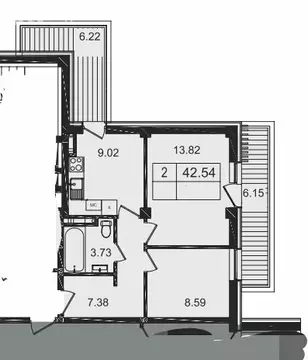 2-комнатная квартира: Гурзуф, улица Геологов, 7Б (55 м)