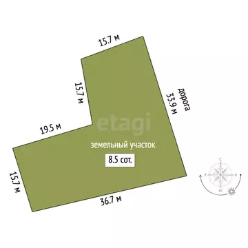 Участок в деревня Медянки Татарские, Портовая улица (8.5 м)