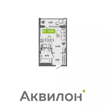 Студия Архангельская область, Северодвинск Аквилон Севен жилой ...