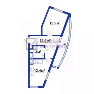 1-к кв. Санкт-Петербург просп. Просвещения, 43 (43.2 м)