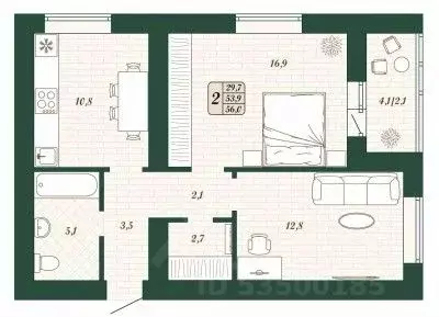 2-к кв. Самарская область, Волжский район, Смышляевка городское ...