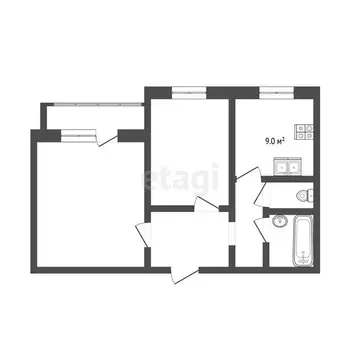 2-комнатная квартира: Миасс, улица Вернадского, 14 (50.8 м)