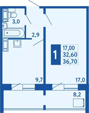 1-к кв. Башкортостан, Уфа Дема жилрайон, Новая Дема жилой комплекс ...