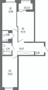 2-к кв. Иркутская область, Иркутск ИВАТУ городок, Авиатор жилой ...