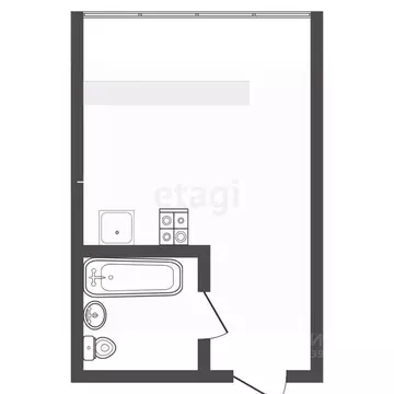 1-к кв. Тюменская область, Тюмень ул. Седова, 66 (12.6 м)