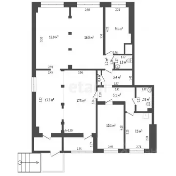 Офис в Алтайский край, Барнаул Балтийская ул., 59 (104 м)