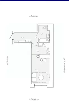 Студия Пермский край, Пермь пос. Новые Ляды, Трактовая ул., 25 (29.7 ...