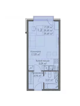 Студия Ленинградская область, Выборг проезд Рельефный, 4 (29.69 м)