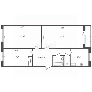 3-к кв. Ярославская область, Тутаев Советская ул., 33 (64.0 м)