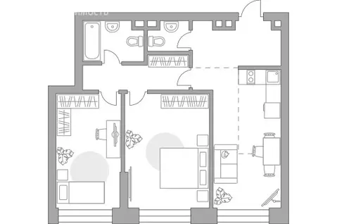 2-комнатная квартира: Москва, ЦАО, район Замоскворечье (66.43 м)
