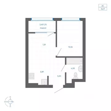 1-к кв. Челябинская область, Челябинский городской округ, пос. ...