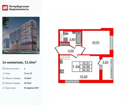 1-к кв. Ленинградская область, Всеволожский район, Свердловское ...