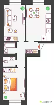 2-к кв. Самарская область, Тольятти бул. Итальянский, 2 (61.38 м)