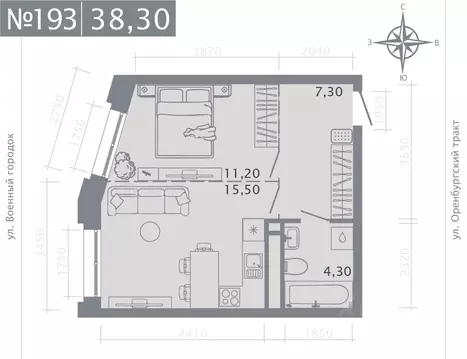 1-к кв. Татарстан, Казань Первомайский жилмассив, Оригана жилой ...