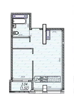 2-к кв. Приморский край, Владивосток Суприм жилой комплекс (46.23 м)