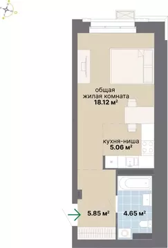 1-к кв. Свердловская область, Екатеринбург Южный жилрайон, Лайв жилой ...