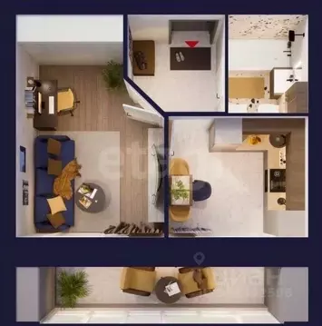 1-к кв. Марий Эл, Йошкар-Ола пер. Лени Голикова, 9 (38.43 м)