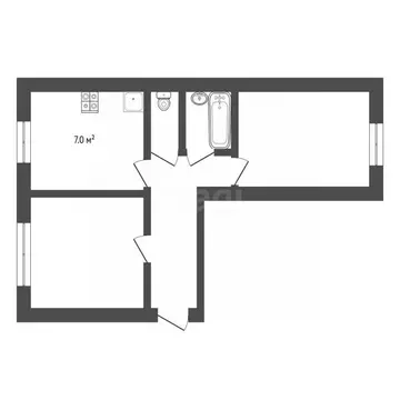 2-к кв. Ямало-Ненецкий АО, Муравленко ул. Муравленко, 50 (52.4 м)