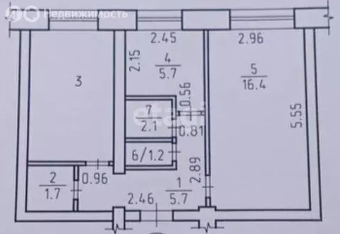 2-комнатная квартира: Ижевск, Удмуртская улица, 197 (44.7 м)