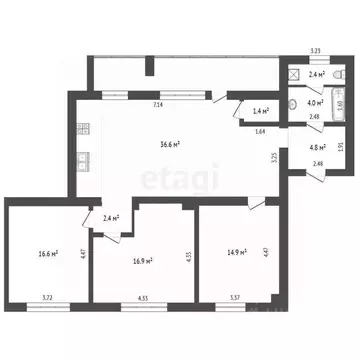 3-к кв. Воронежская область, Борисоглебск Народная ул., 22Д (100.0 м)