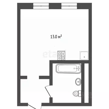 Студия Тюменская область, Тюмень ул. Республики, 204к5 (28.0 м)