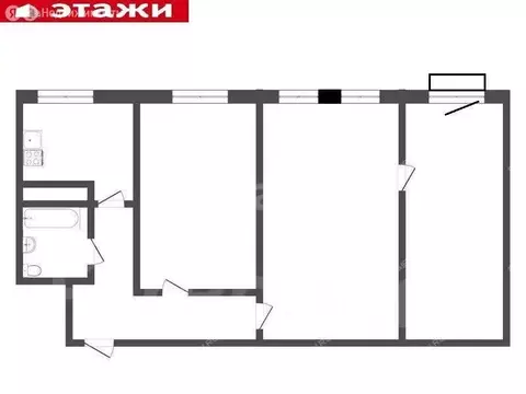 3-комнатная квартира: Арсеньев, Калининская улица, 5 (59.3 м)