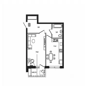 1-к кв. Краснодарский край, Краснодар пос. Пригородный, Сиреневый ...