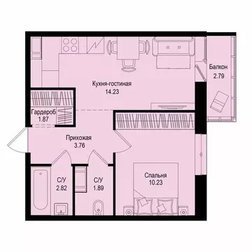 1-комнатная квартира: Всеволожский район, Заневское городское ...