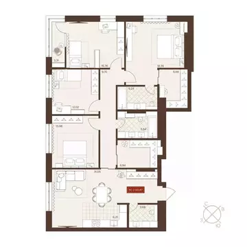 5-к кв. Новосибирская область, Новосибирск Невский жилой комплекс ...