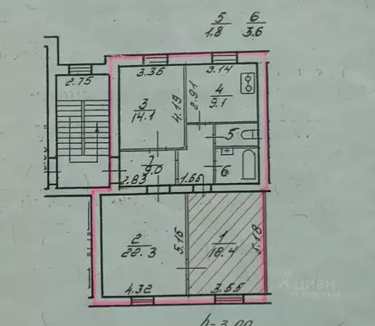 Комната Санкт-Петербург ул. Партизана Германа, 36 (18.4 м)