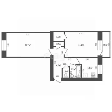 2-к кв. Башкортостан, Стерлитамак просп. Октября, 63 (44.4 м)