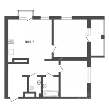2-к кв. Тюменская область, Тюмень ул. Фармана Салманова, 22 (65.0 м)
