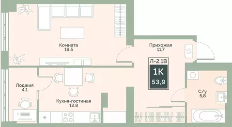 1-к кв. Курганская область, Курган Заозерный жилрайон, 6А мкр, ул. ...