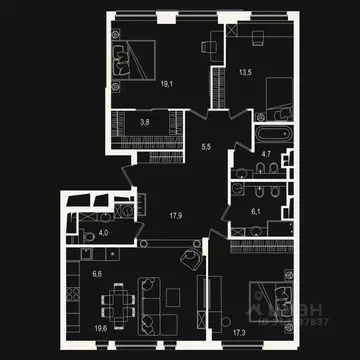 3-к кв. Тюменская область, Тюмень ул. Щербакова, 2к6 (118.07 м)